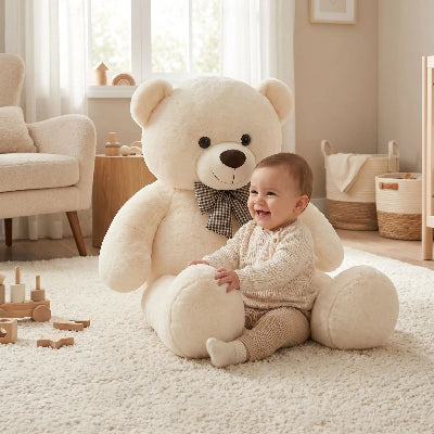 ours en peluche geant 105 bebe assis
