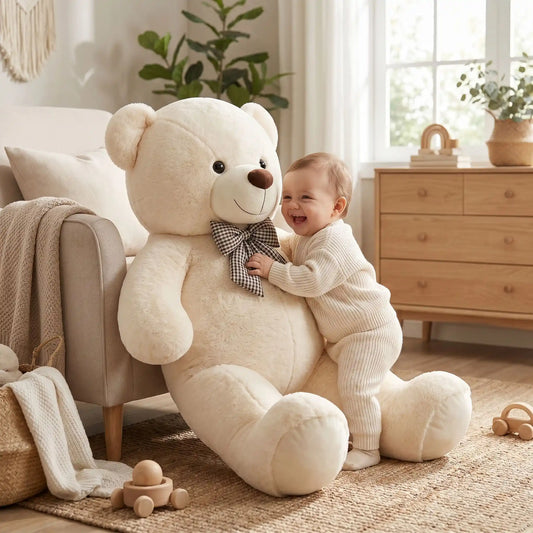 ours en peluche geant 105 bebe debout