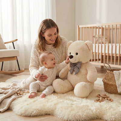 ours en peluche geant 105 bebe maman