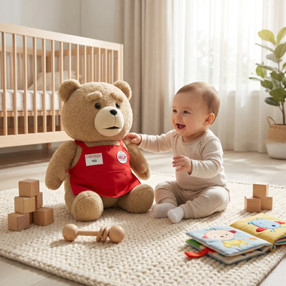 ours en peluche gros 46cm assis bebe