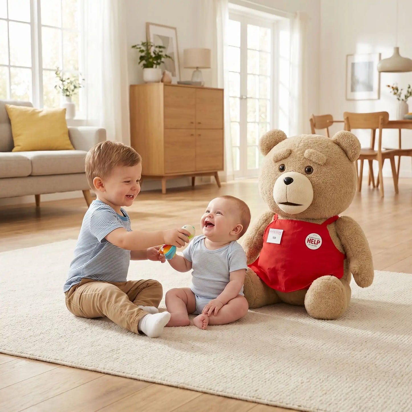 ours en peluche gros 46cm assis frere