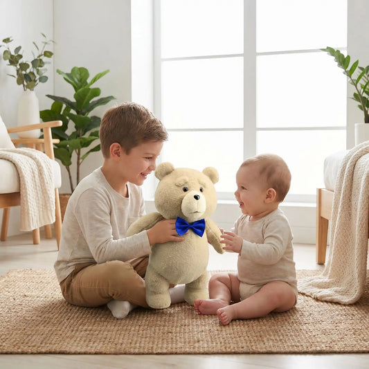 ours en peluche gros 46cn frere assis