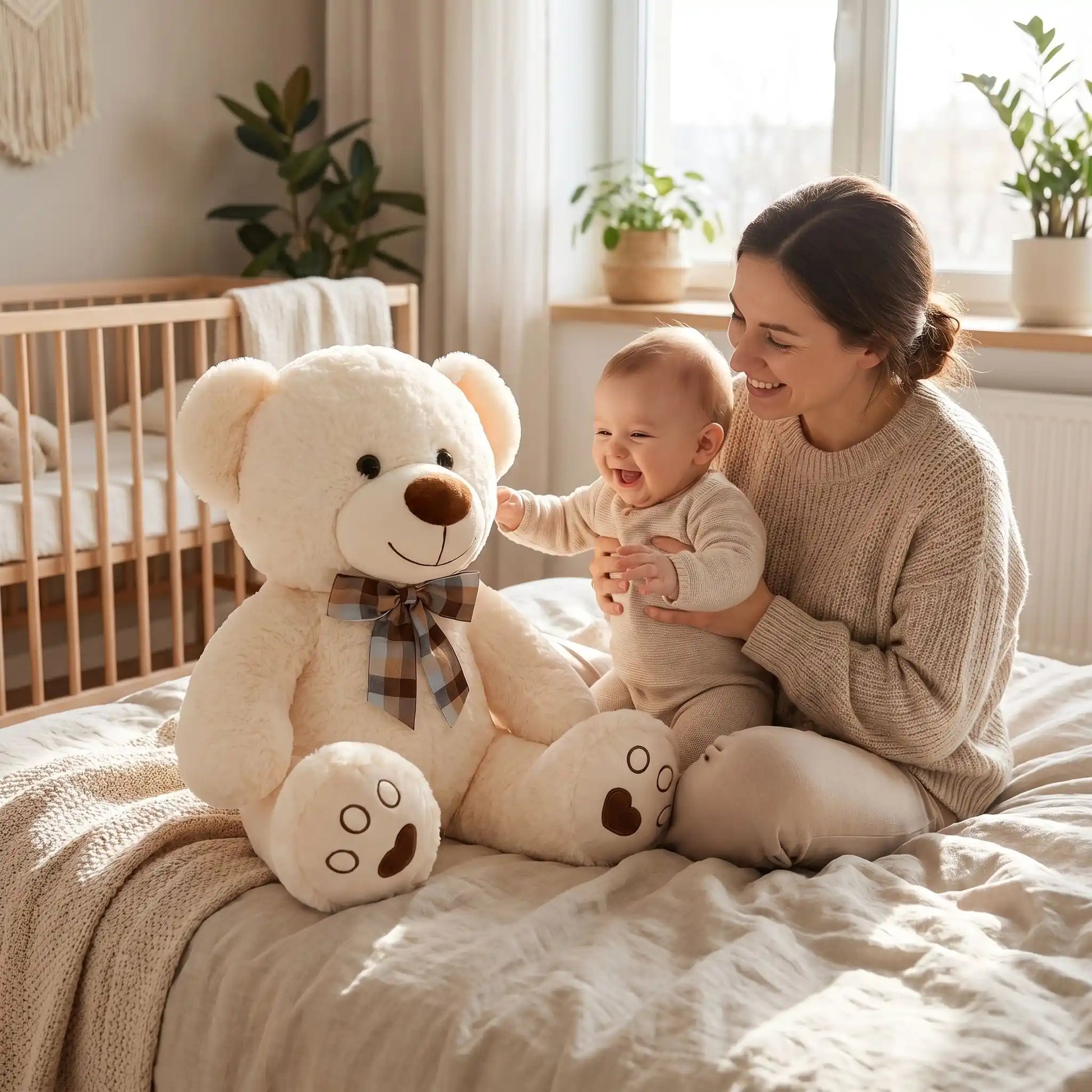 ours peluche 35 maman lit bebe