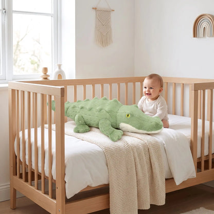 peluche bebe berceau crocodile vert