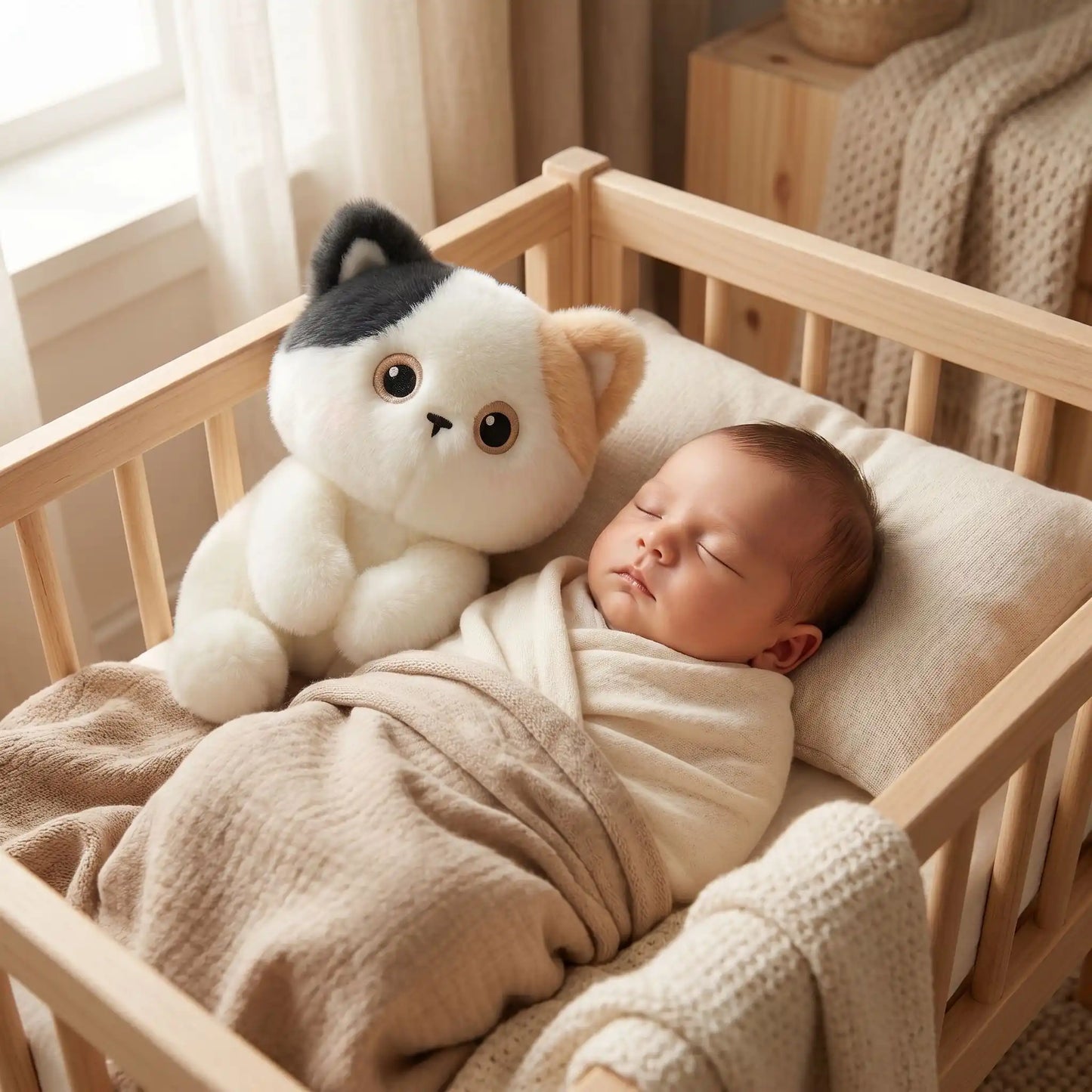 peluche chat 16cm bebe dort
