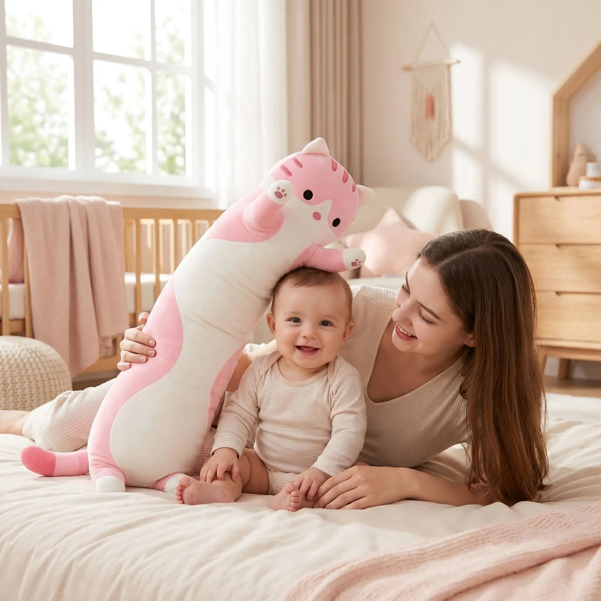 peluche chat 50cm soeur bebe joue