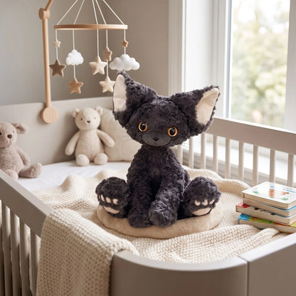 peluche chat bearceau chat noir