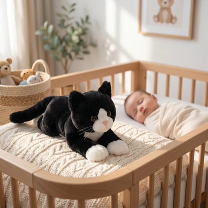 peluche chat noir 53cm bebe dort