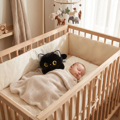 Peluche chat noir et blanc | Douceur Éveil