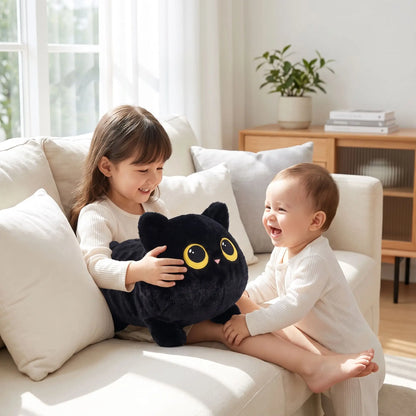 peluche chat noir kawaii soeur joue bebe noir