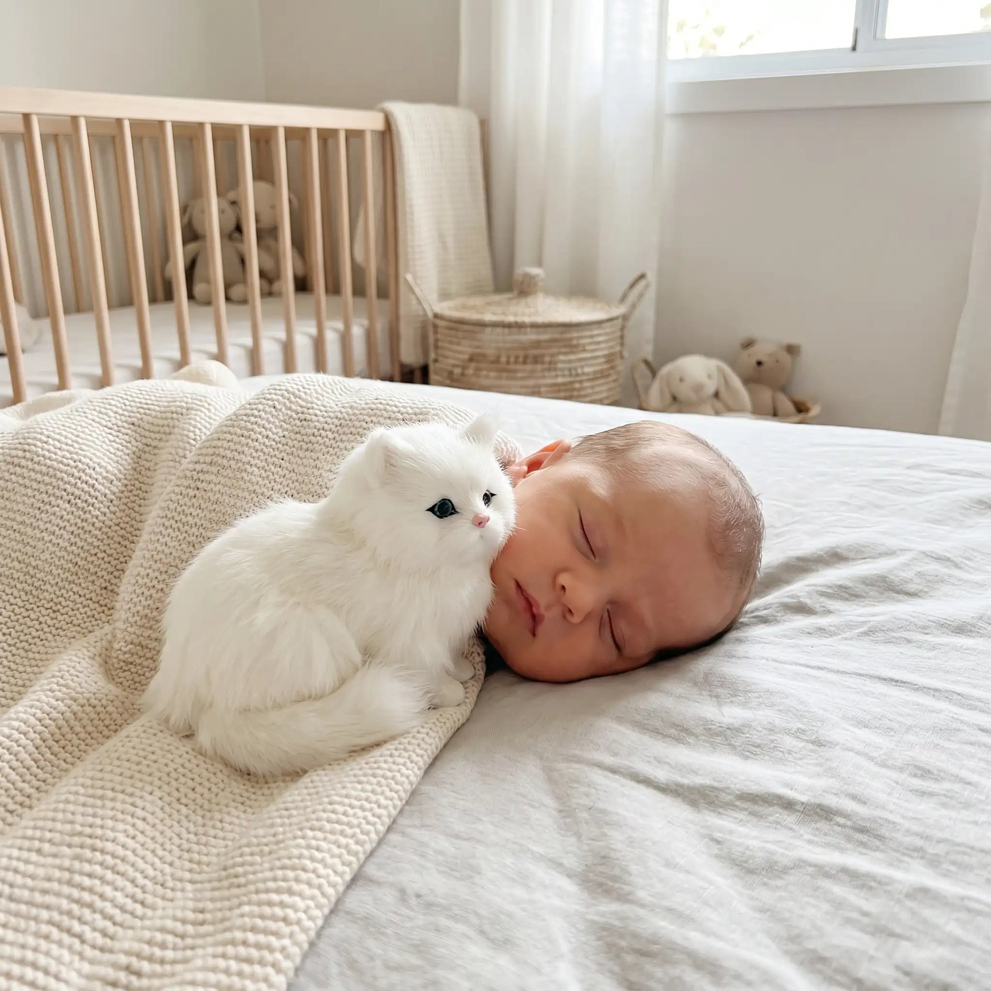 peluche chat realiste ultra bebe dort