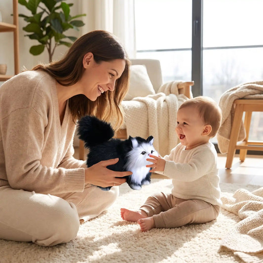 peluche chaton noir ultra bebe joue maman noir