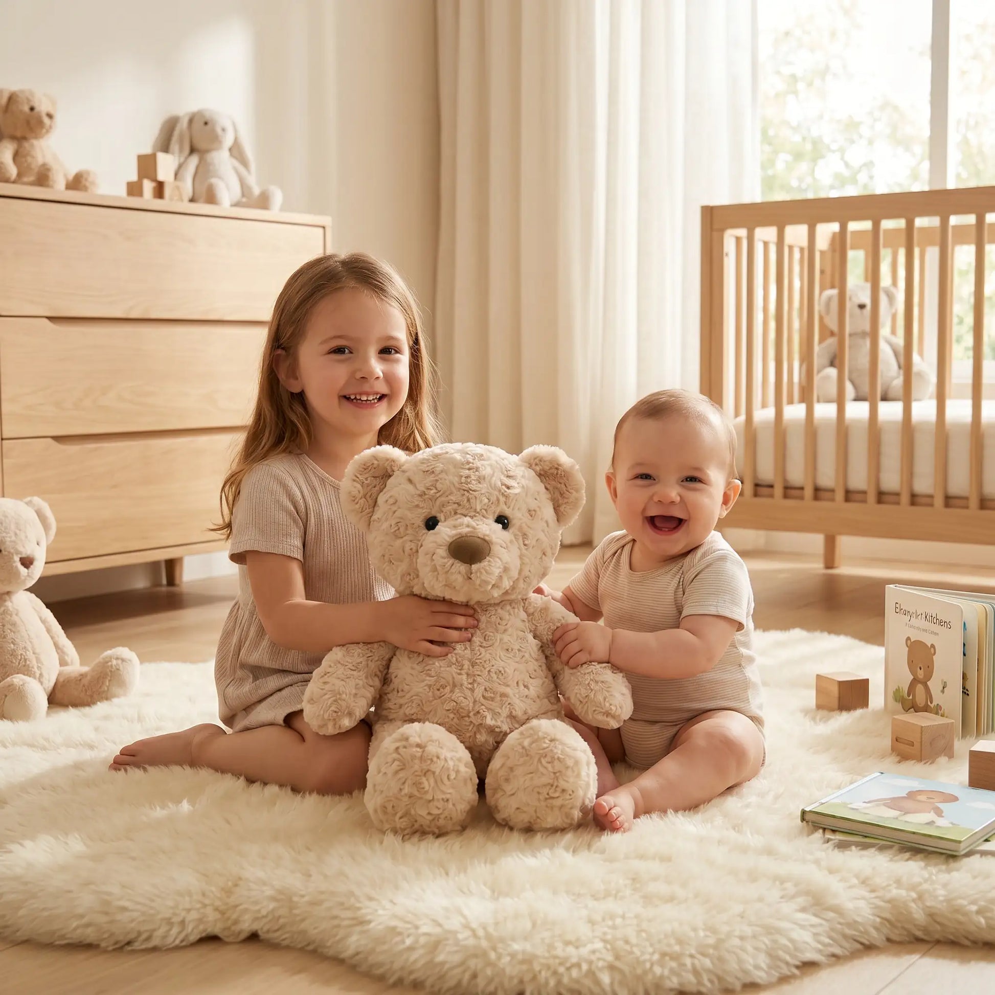 peluche ours 30cm assis soeur