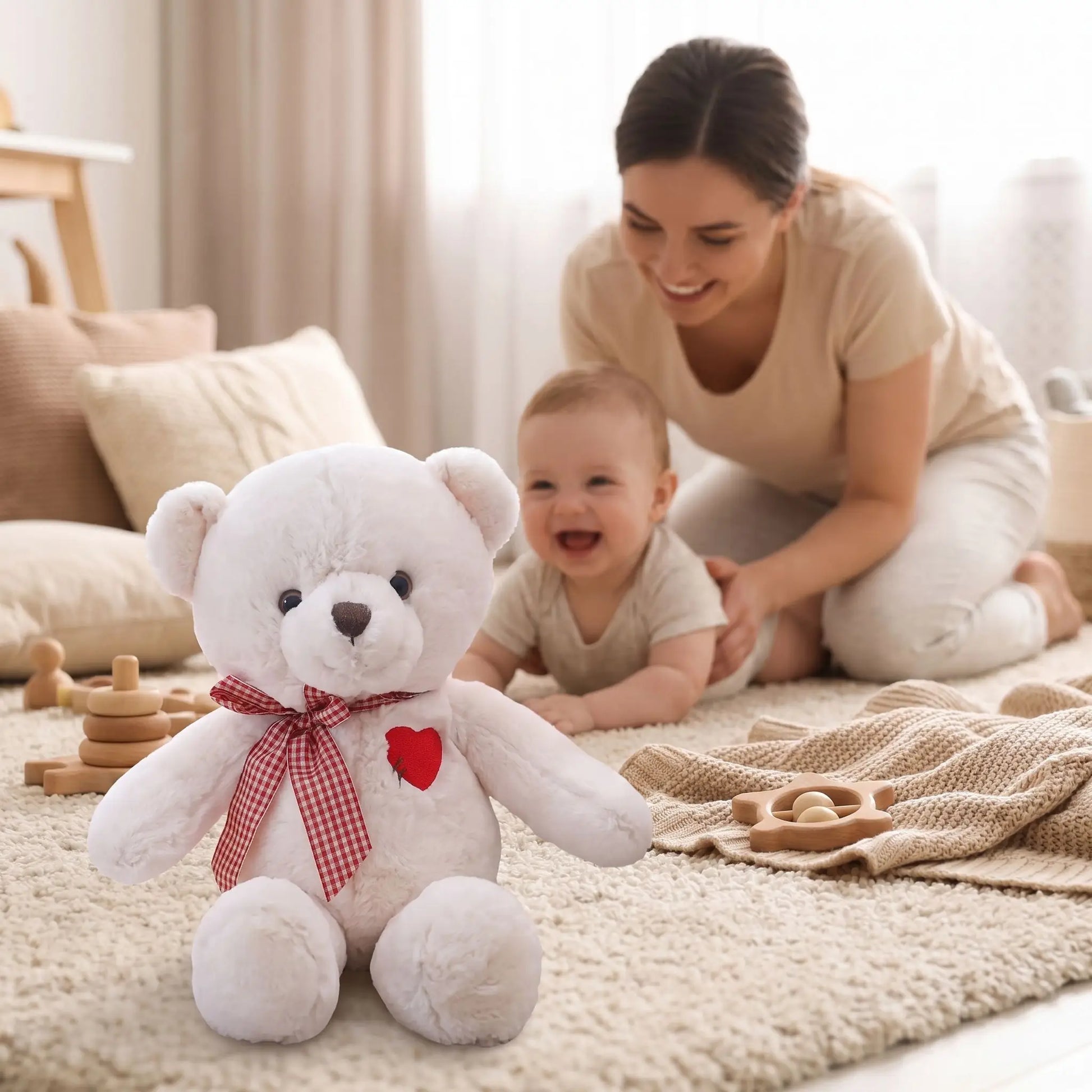 peluche ours tapis maman bebe