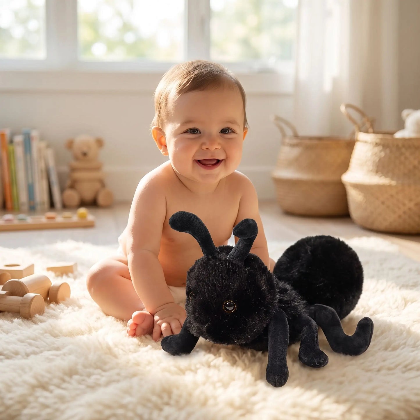 peluche pour bebe fourmi bebe joue noir