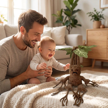 peluches bebe mandrake papa joue bebe