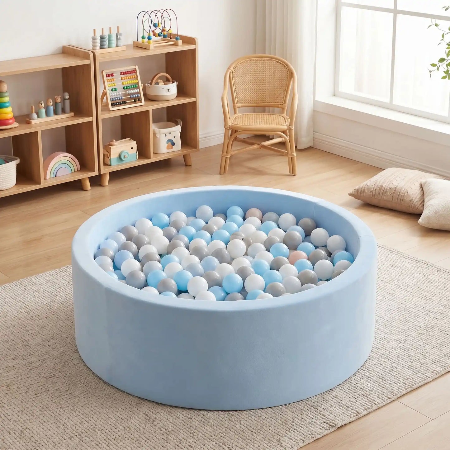 piscine a balle pour BEBE mousse bleu