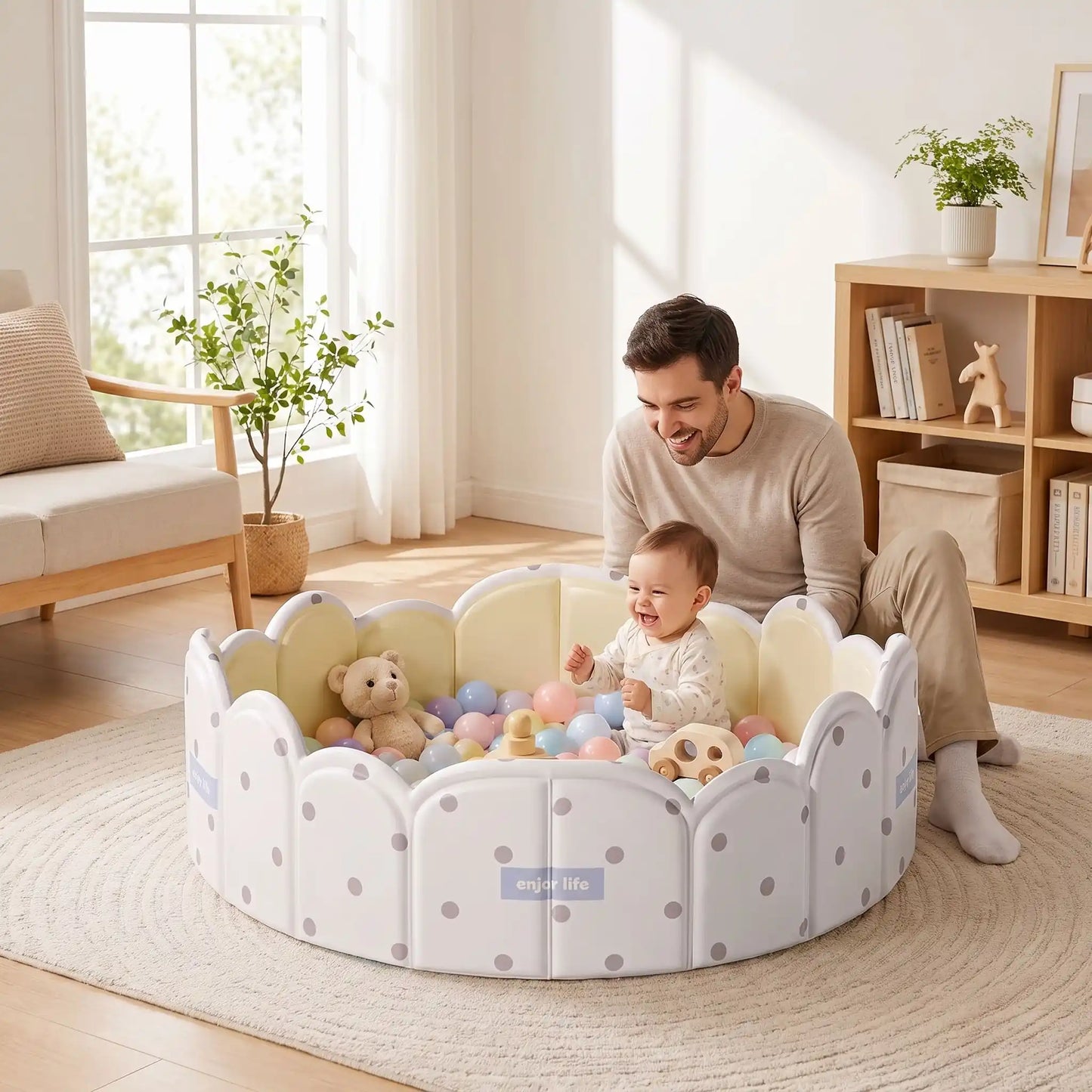piscine balle bebe pliable papa joue bebe salon