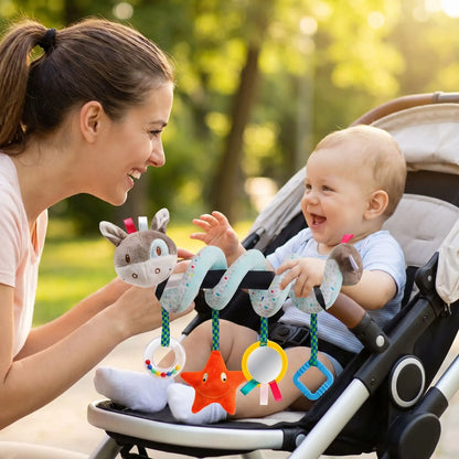 spirale dactivite bebe singe maman poussette
