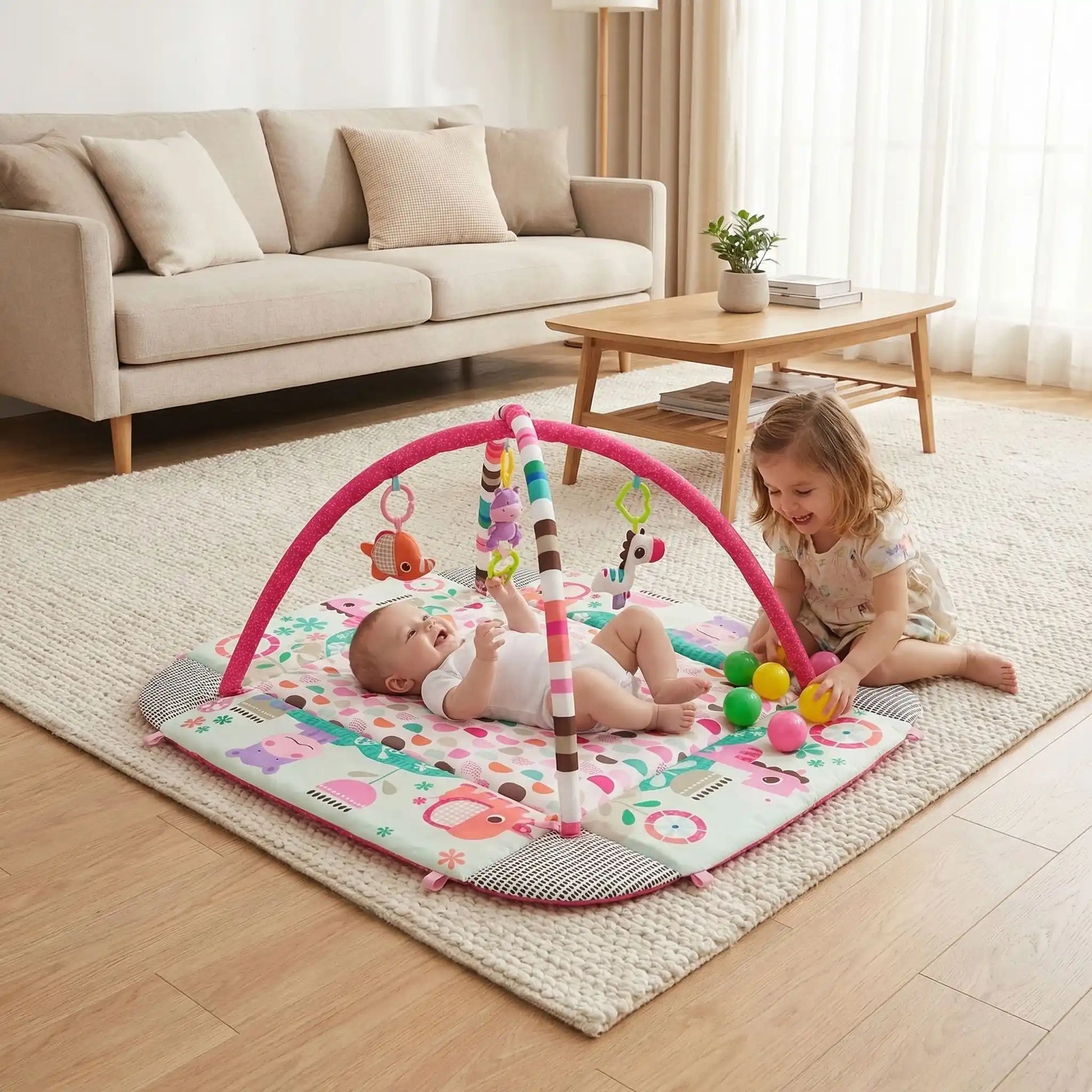 tapis bebe eveil soeur joue bebe