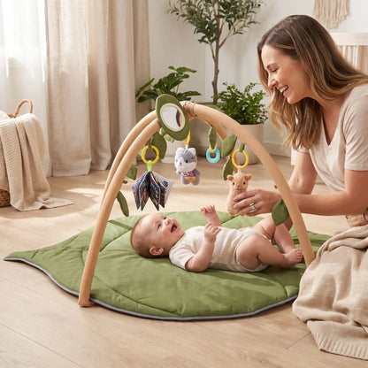 tapis d eveil vert salle maman joue