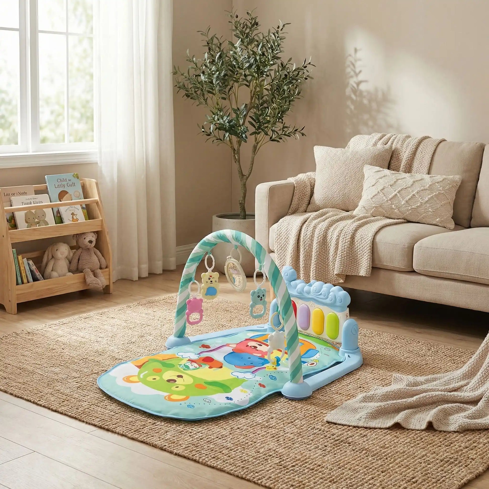 tapis d eveil bleu salon tapis