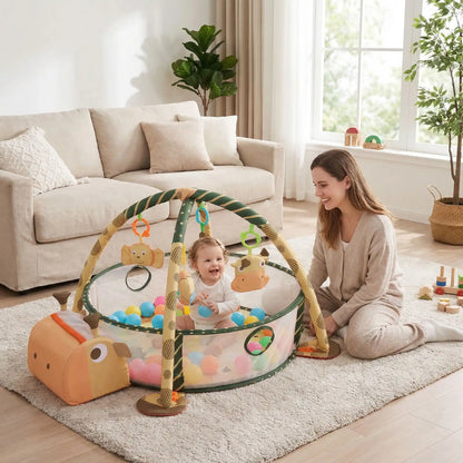 tapis d eveil maman regarde bebe