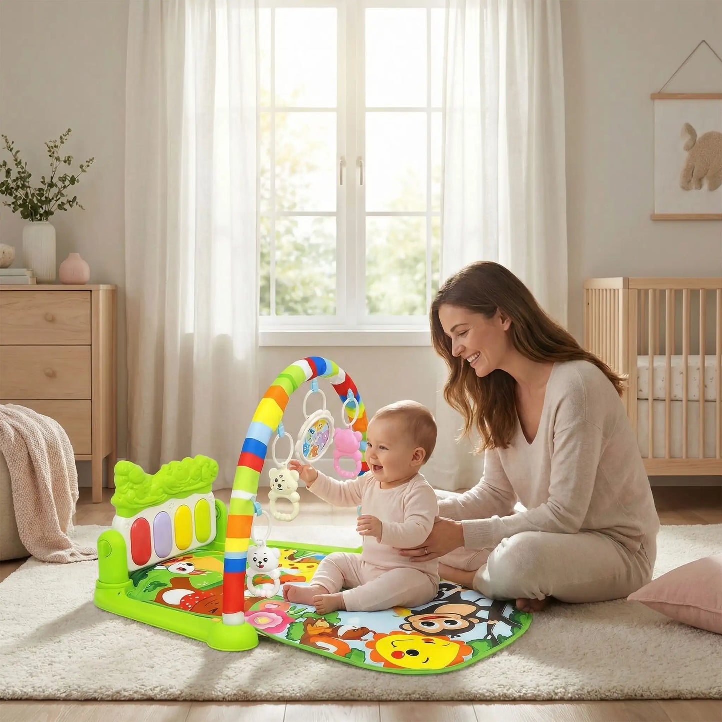 tapis d eveil vert maman