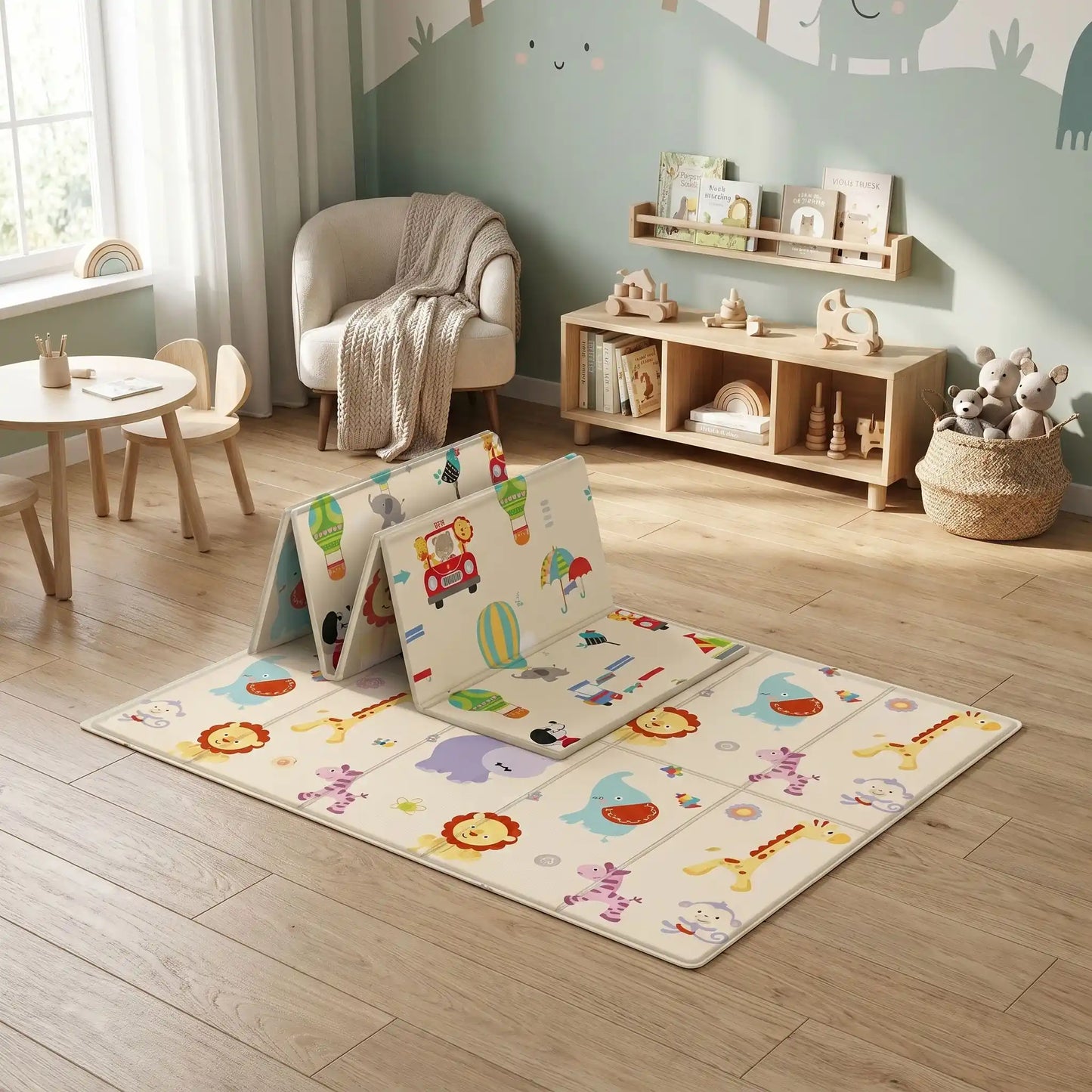 tapis de jeu bebe face salle jeux
