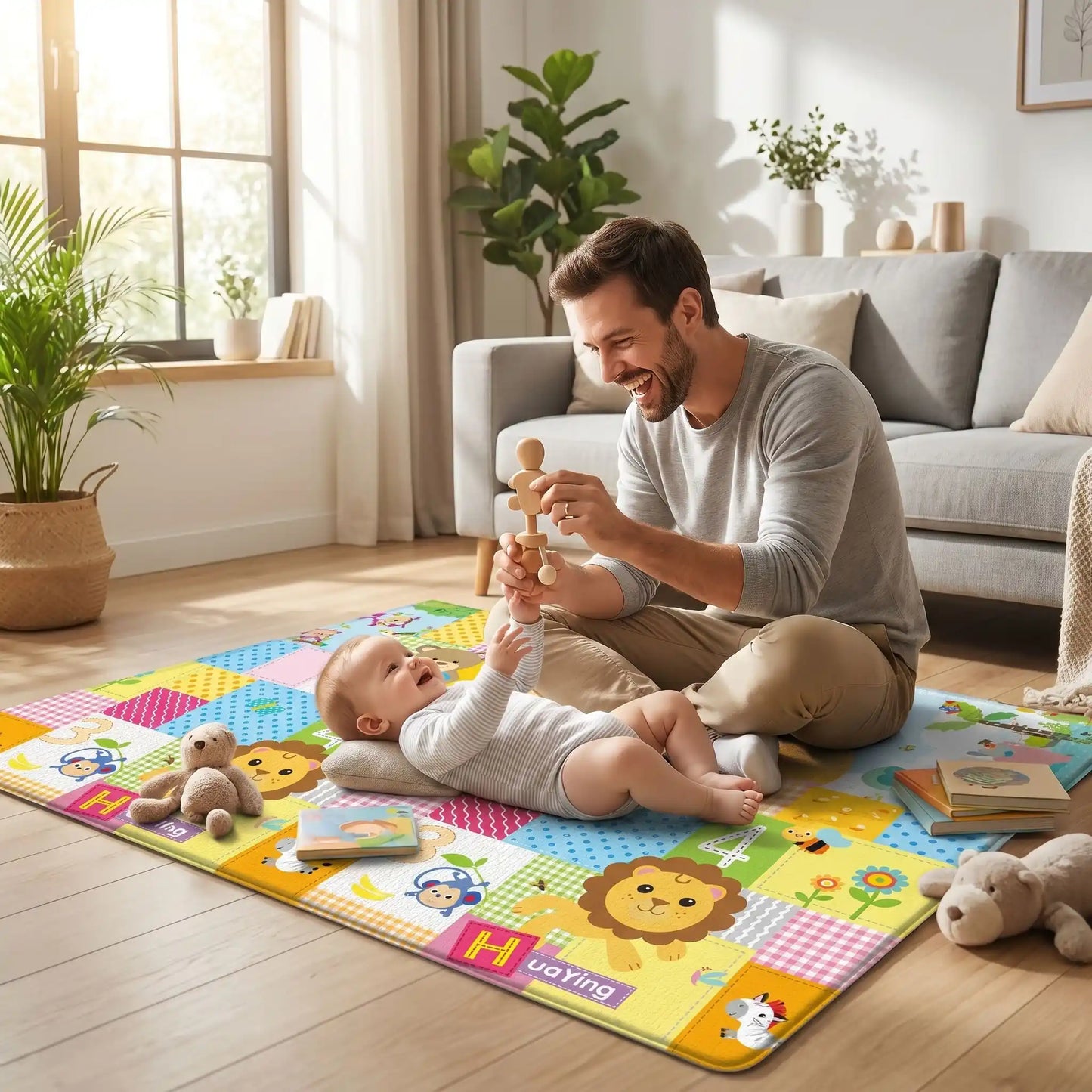 tapis de jeu bebe xpe papa bebe joue
