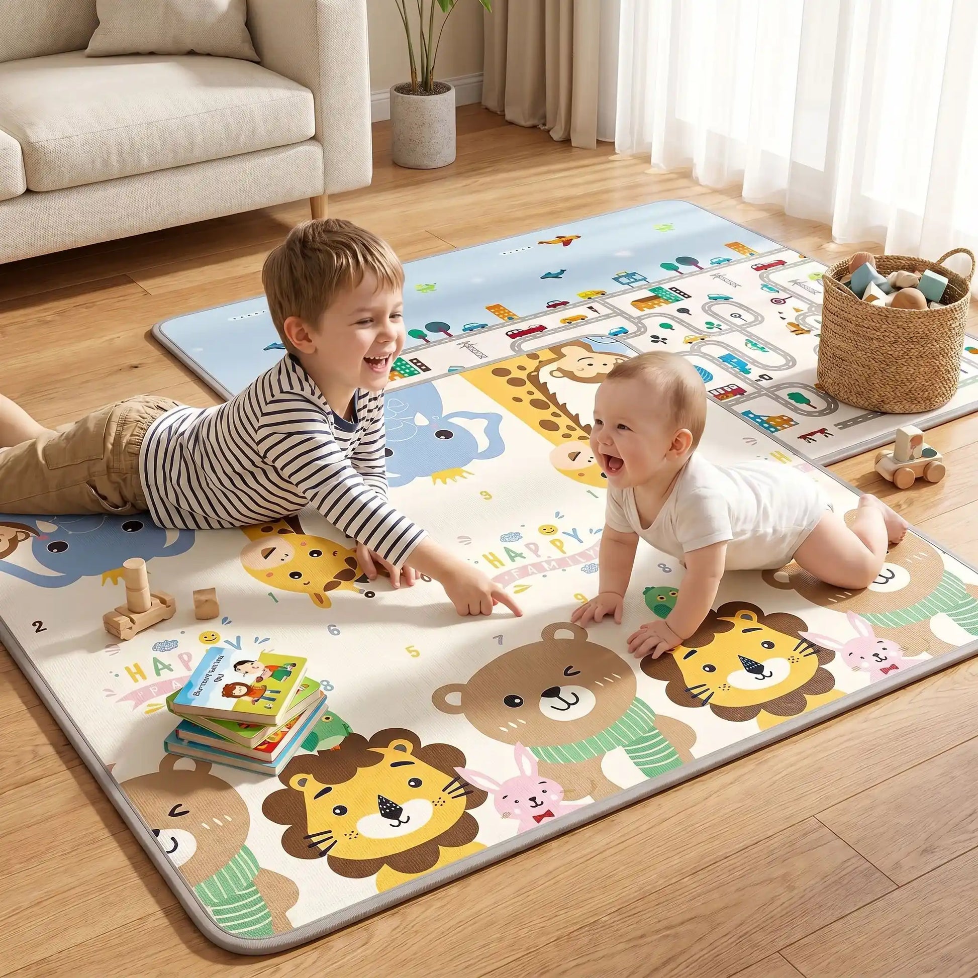 tapis de jeu eveil frere bebe joue