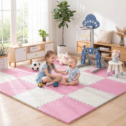 tapis de jeu mousse soeur bebe joue