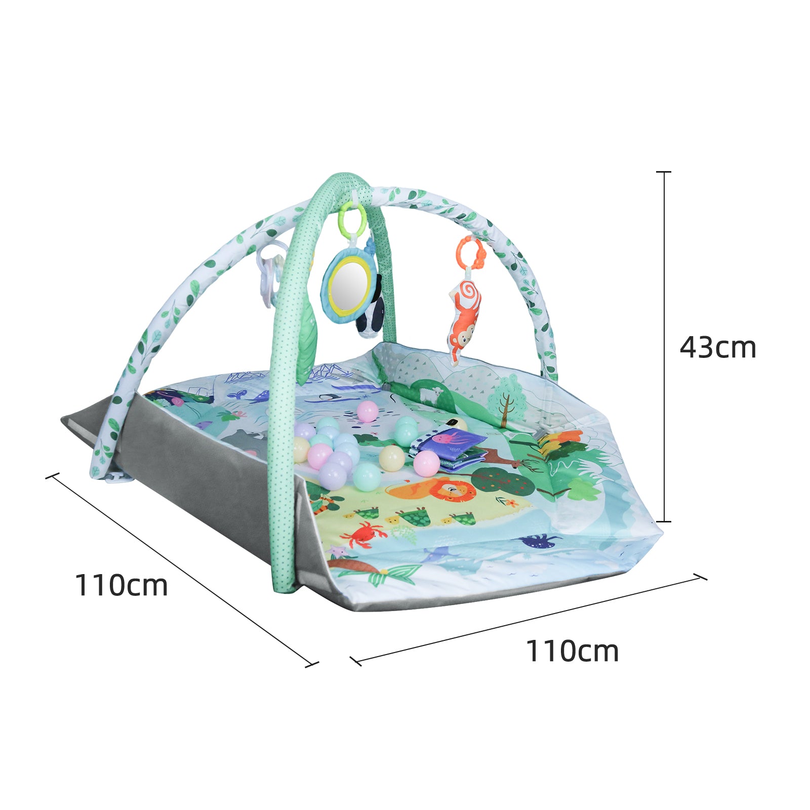 tapis deveil bebe dimensions 110x110x43cm
