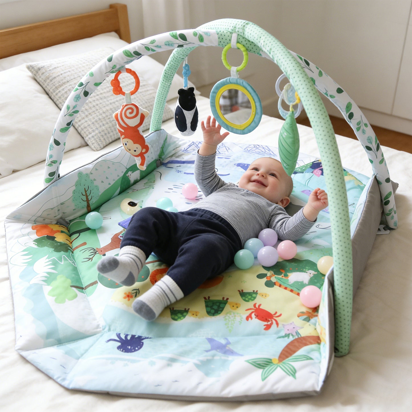 tapis deveil bebe lit parents