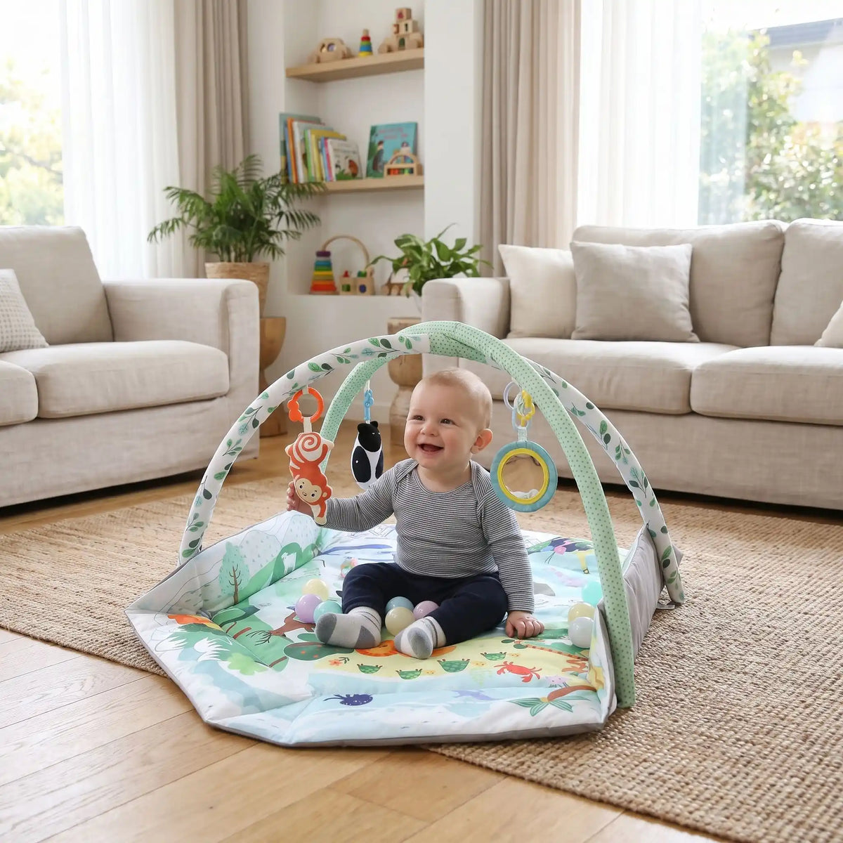 tapis d eveil bebe xxl joue bebe assis vert