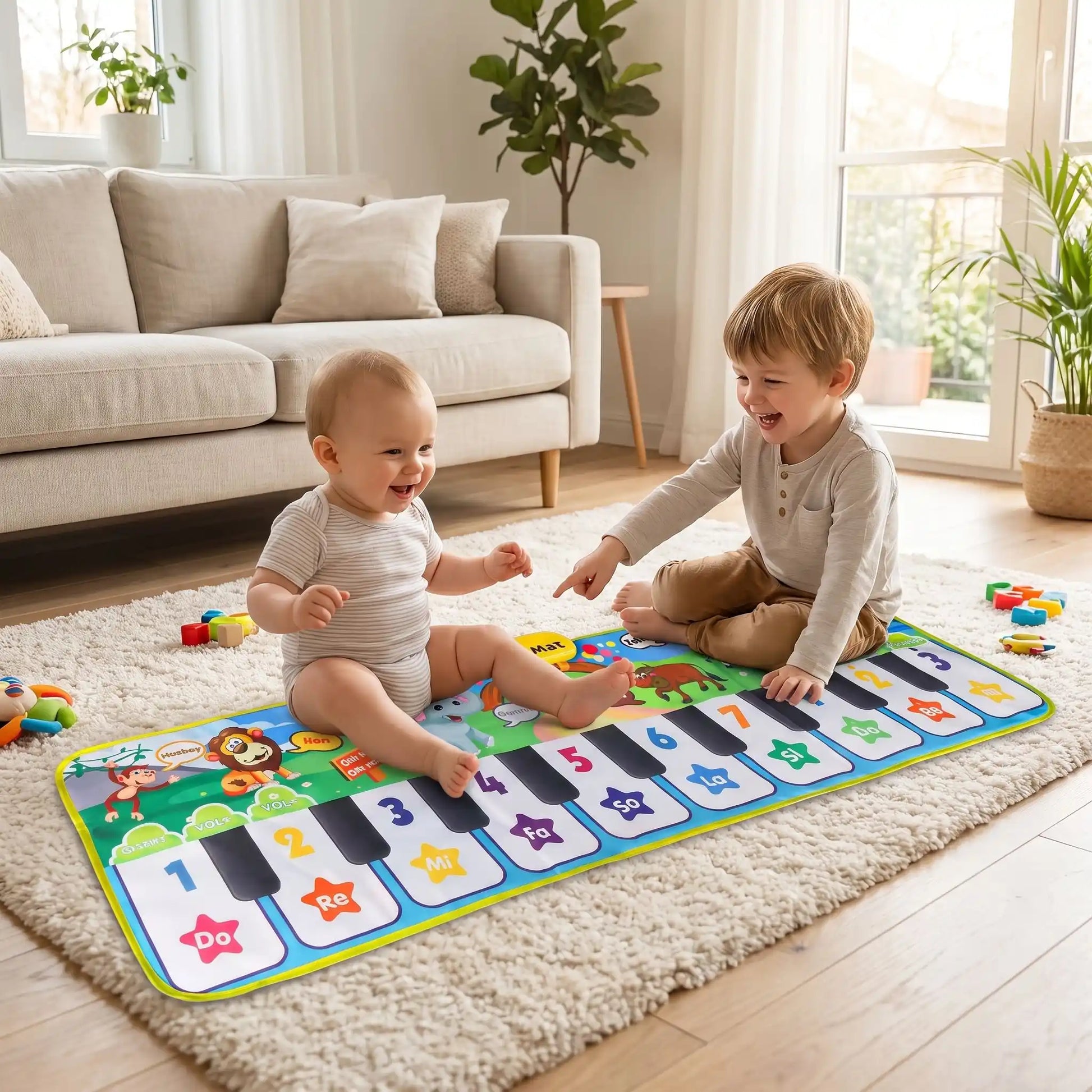 tapis deveil musical bebe sensoriel frere joue bebe