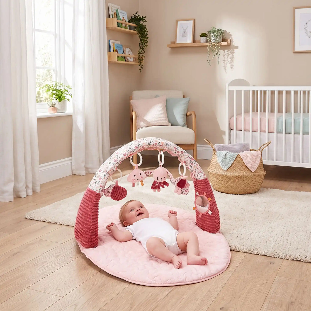 tapis d eveil rose 3 en 1 bebe joue rose