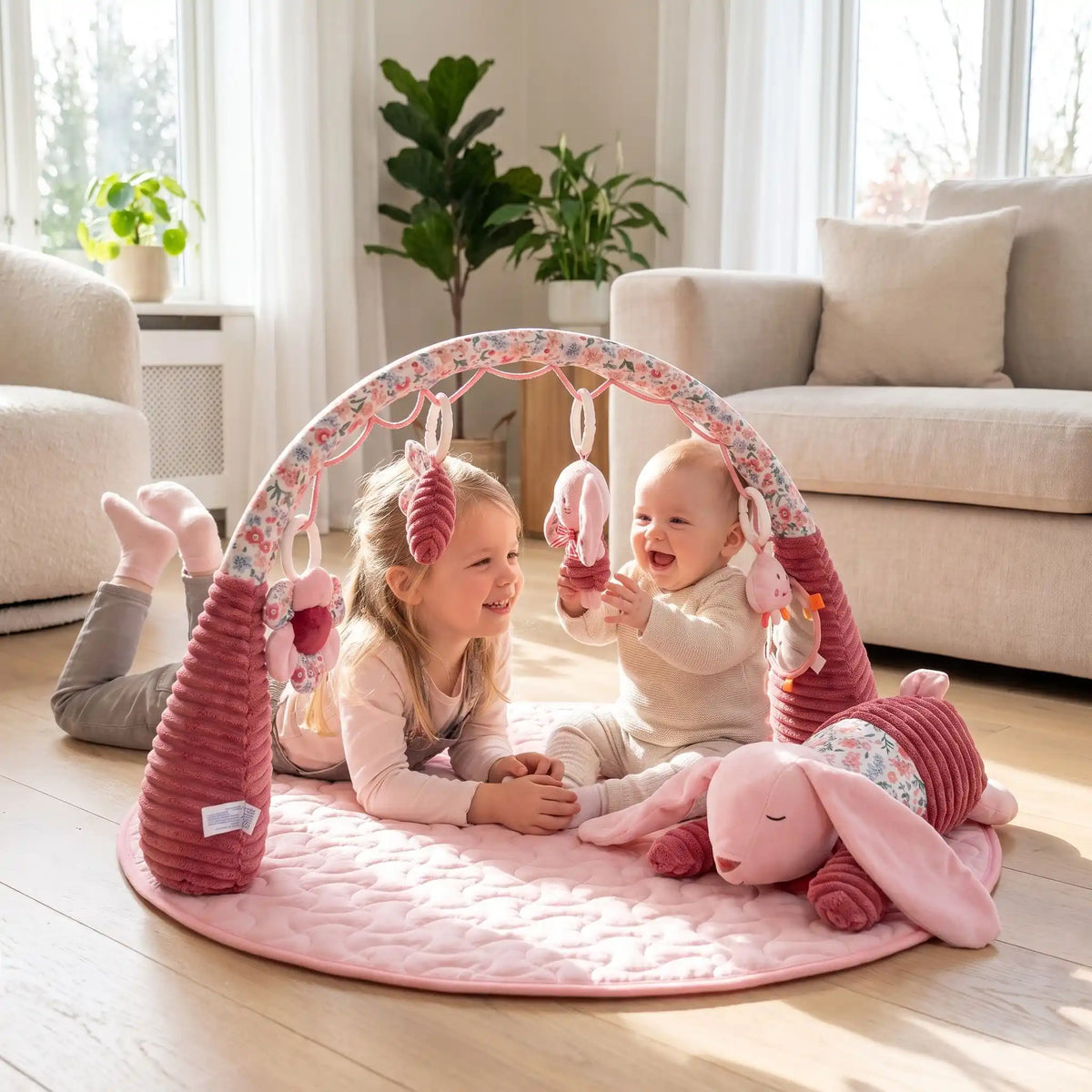 tapis d eveil rose 3 en 1 soeur joue bebe rose