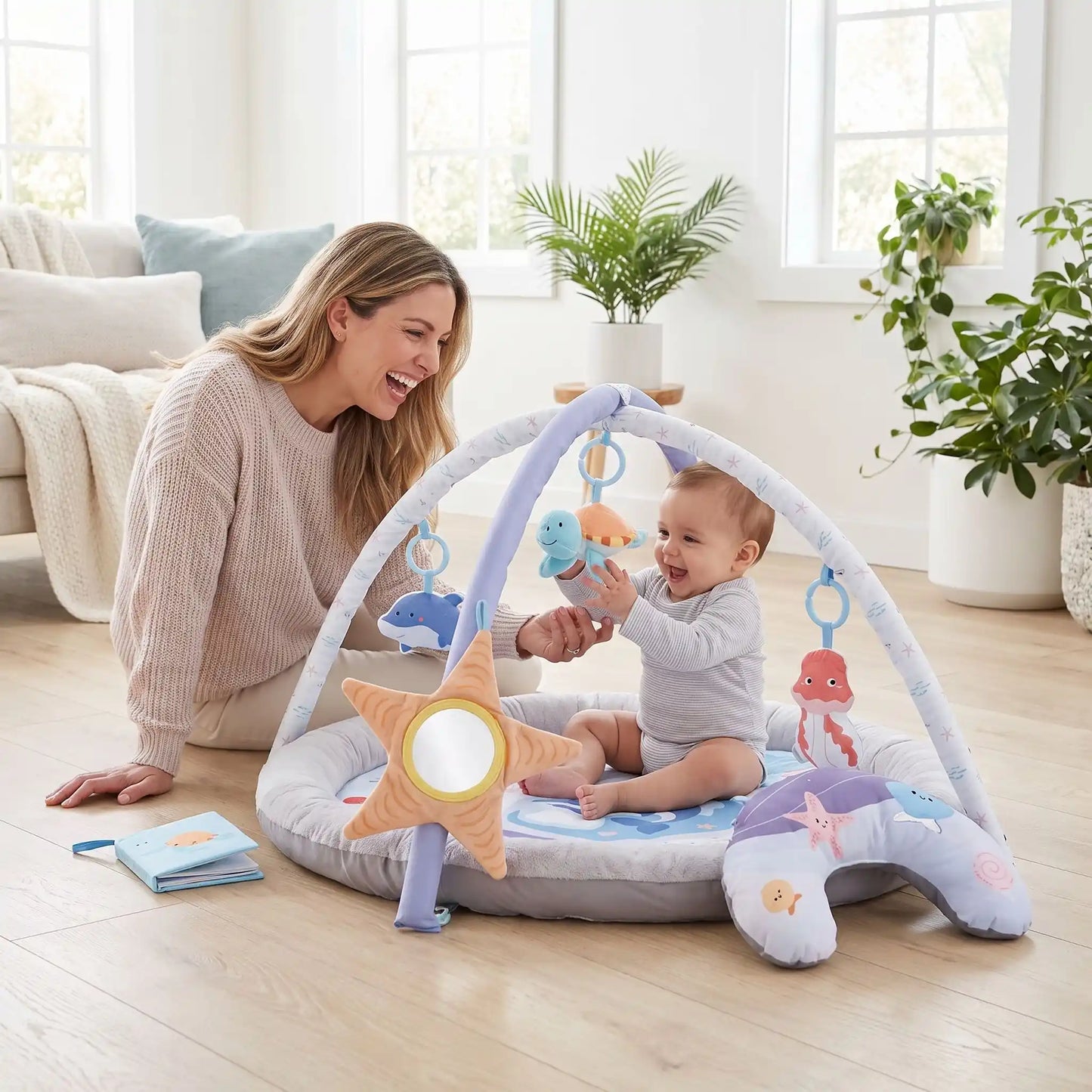 tapis d eveil xxl securise maman joue bebe ocean