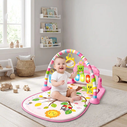 tapis musical bebe eveil bebe joue rose