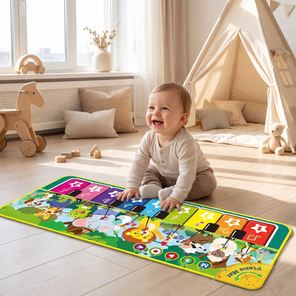tapis musical bebe sensoriel bebe joue assis