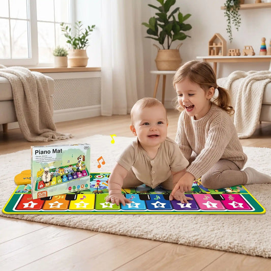 tapis musical bebe sensoriel soeur joue bebe