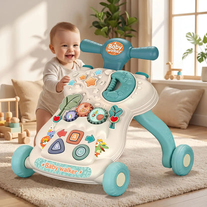 trotteur 3 en 1 evolutif bebe joue salon bleu