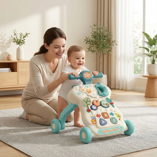 trotteur bebe maman bleu