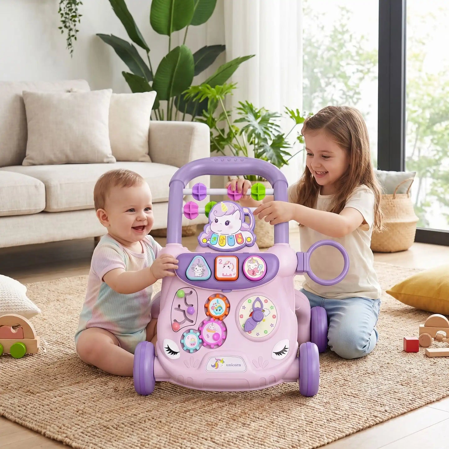 trotteur pour bebe soeur joue bebe salon violette